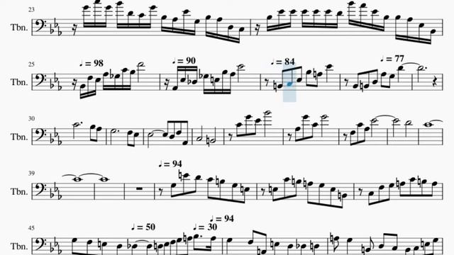 Trombone Sheet Music: How to play Cafe 1930 (Astor Piazzolla) смотреть онлайн