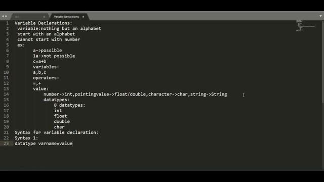 #Variable declarations #logic part explained #assign a datatype смотреть онлайн