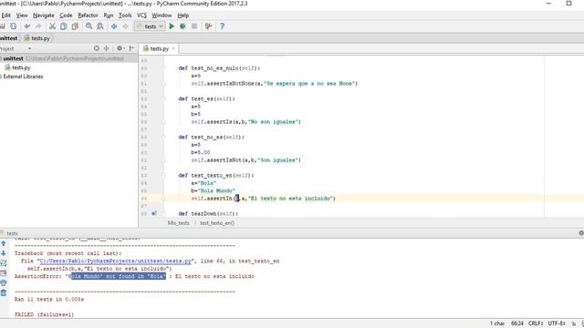 Tutorial unittest Capítulo 8: AssertIn y AssertNotIn смотреть онлайн