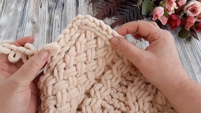 3 способа обвязки пледа из Ализе Пуффи. смотреть онлайн