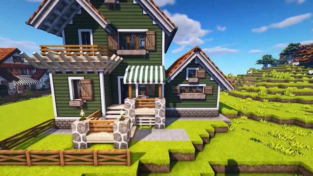 УЮТНЫЙ ЗЕЛЕНЫЙ АМЕРИКАНСКИЙ ДОМ!! (MINECRAFT) смотреть онлайн
