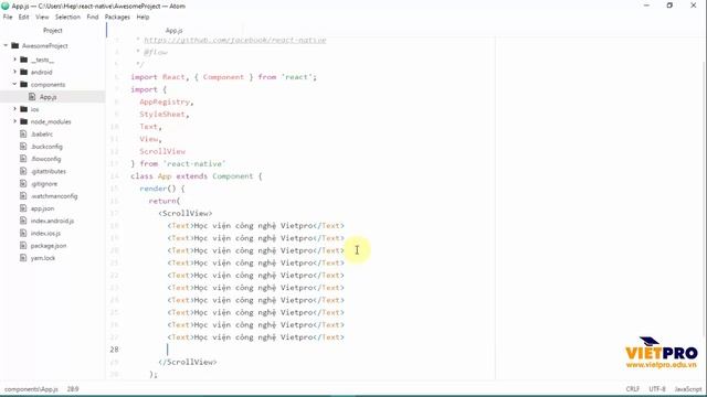REACT NATIVE 33 - Cách Sử Dụng Scroll View Trong React Native смотреть онлайн