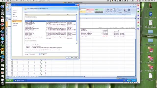 Turning on the Excel Add-ins for Analysis смотреть онлайн