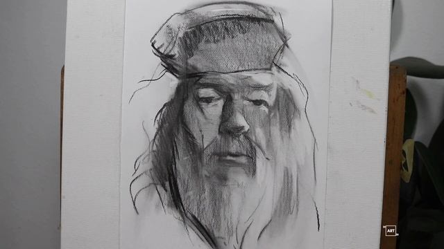 Harry Potter How to paint a face, oil sketch Albus Dumbledore #37 смотреть онлайн