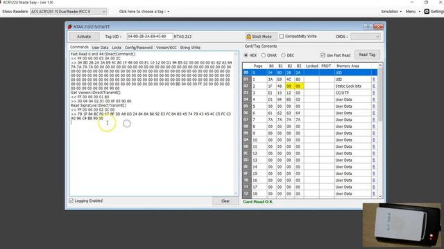 ACR1281u-C1 Direct Transmit Commands - Part 2