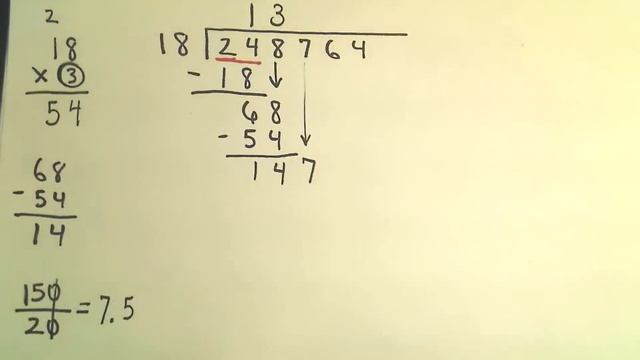 Arithmetic Basics - Long Division of Numbers, Dividing by a Two Digit Number смотреть онлайн