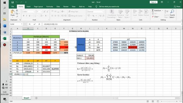 DATA HILANG DBLA | Desain Blok Tak Lengkap Acak ~ Tutorial Microsoft Excel & R #DISEK1 смотреть онлайн