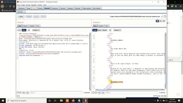 SQL injection attack, listing the database contents on Oracle смотреть онлайн