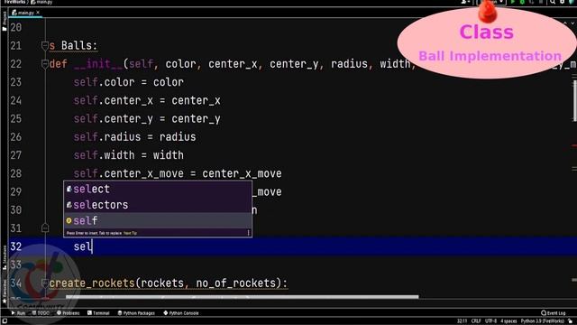 Step by Step Python Tutorial on Fireworks Simulation Project смотреть онлайн