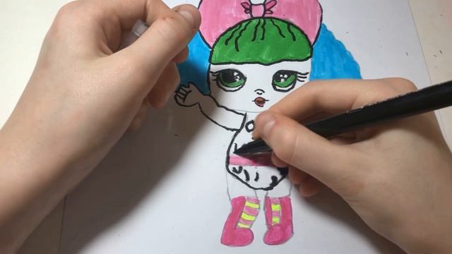 Как рисовать куклу Лол поэтапно/Куклы Лол для срисовки видео/Стикботы Сашка и Пашка смотреть онлайн