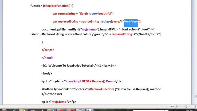 HOW TO REPLACE STRING IN JAVASCRIPT DEMO смотреть онлайн