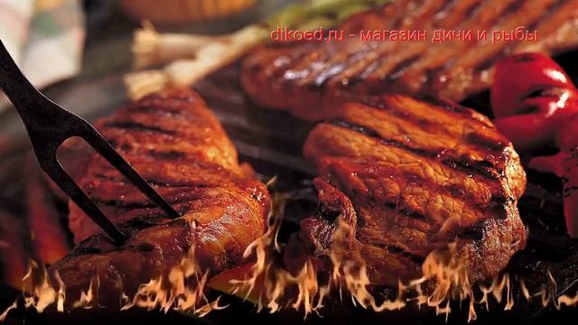 Рецепты из лося - как приготовить лося пошаговый рецепт - Стейки в пряном маринаде на мангале смотреть онлайн