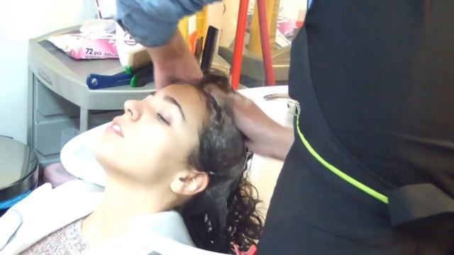 7 Female Washing Hair In Hairdresser