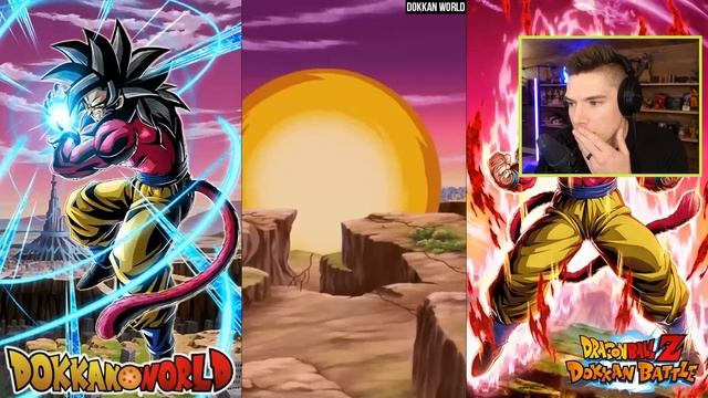 WHAT!! NEW LR SSJ4 Goku Super Attacks Reaction on Dokkan Battle! смотреть онлайн