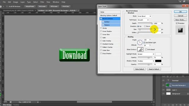 How to create a download button or icon using Photoshop 6 смотреть онлайн