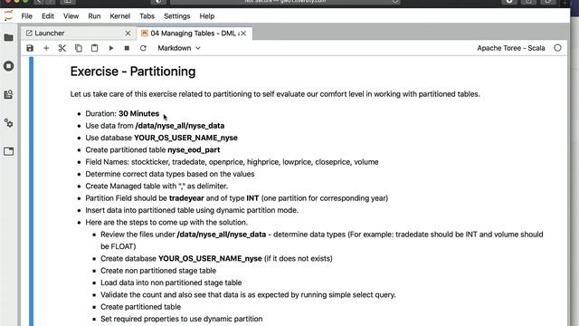 Data Engineering Spark SQL - Tables - DML & Partitioning - Exercise - Partitioned Tables смотреть онлайн