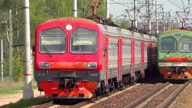 Электропоезда ЭД4М-0337 и ЭД4М-0343 платформа 33 км смотреть онлайн