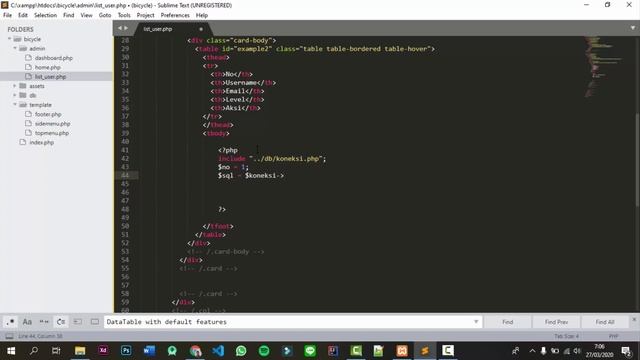 Menampilkan Data dari Database ke Dashboard AdminLTE смотреть онлайн