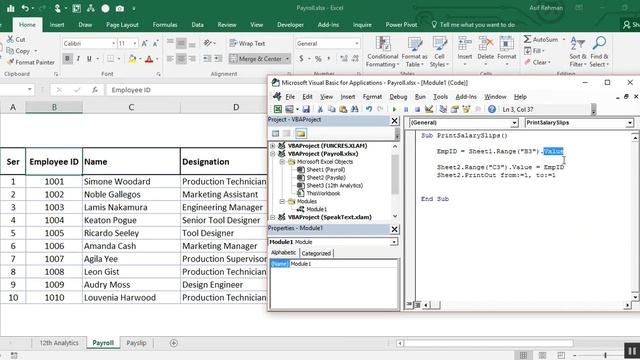 VBA Code to Automate Salary Slips смотреть онлайн
