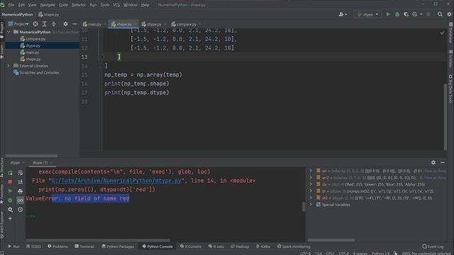 Numpy Tutorial #6 - benannte DTypes (Python für Data Science) смотреть онлайн