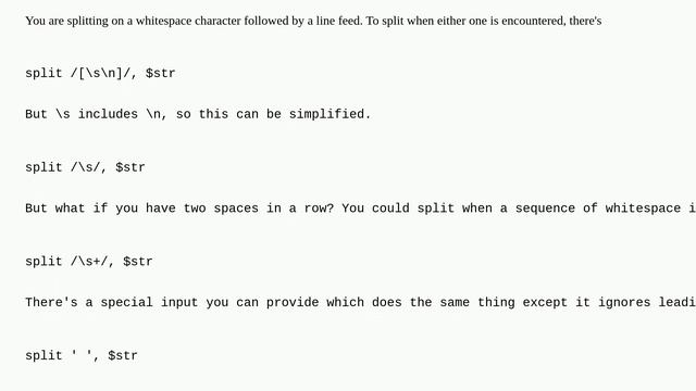 Split() on newline AND space characters? смотреть онлайн