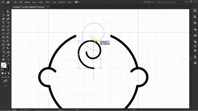 How to Draw Easy Baby Icon in Adobe Illustrator смотреть онлайн