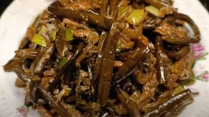 Жареный папоротник. Как приготовить жареный папоротник с мясом.