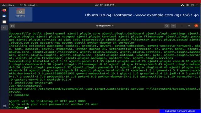 How To install Cockpit , Ajenti, And Webmin On Ubuntu 20.04 LTS смотреть онлайн
