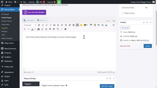 Create A POPUP With Popup Maker WordPress Plugin (FREE)