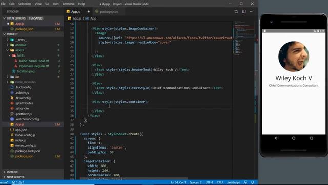 Profile Screen Ui Design in React Native - Speed Code смотреть онлайн