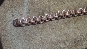 Якорная цепочка, процесс изготовления из золота.