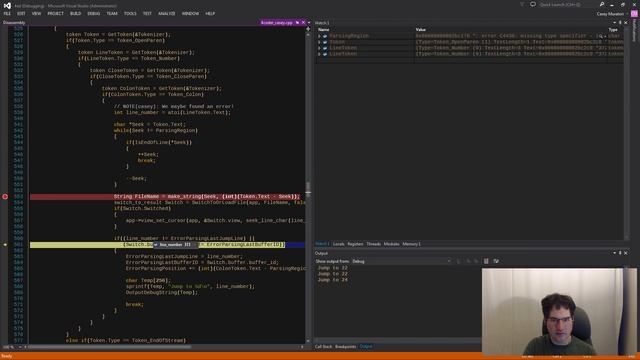 Handmade 4coder 006: Debugging Jump to Error смотреть онлайн