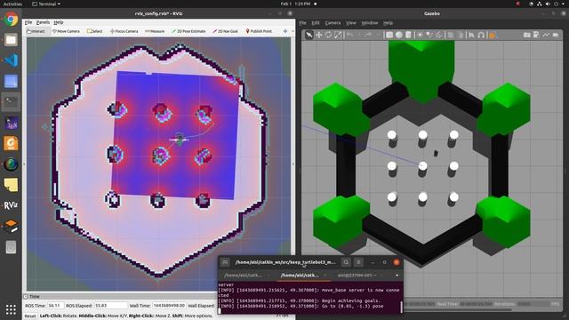 Turtlebot3 Navigation in Gazebo World without Obstacle Collision смотреть онлайн