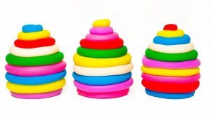 Радужные Сюрпризы из Пластилина Плей До с Игрушками Смешарики Маша и Медведь Чуддики