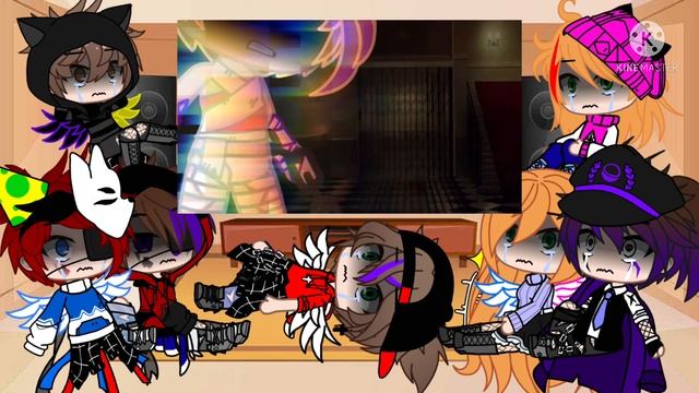 Aftons React To How Michael Met Glitchtrap||gacha Club||myAU||