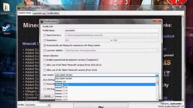Quick Tutorials: Minecraft launcher- switching to 1.7.10 смотреть онлайн