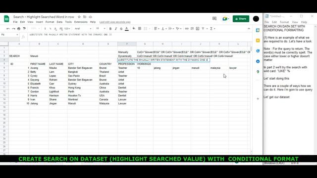 CREATE SEARCH TOOL ON DATA SET - HIGHLIGHT SEARCHED VALUES смотреть онлайн