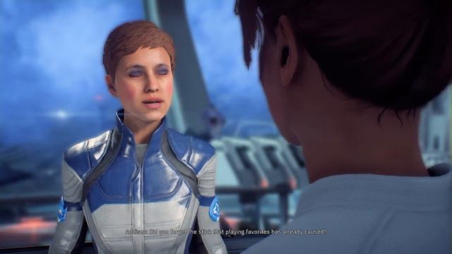 Mass Effect™ Andromeda (PS4) Sara Ryder bypasses Addison within earshot of her on Nexus смотреть онлайн