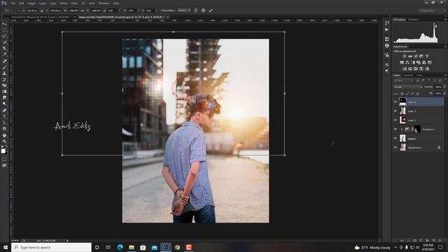 Photoshop Sunset Photo Manipulation Tutorial / Realistic Photo Background Change - Amit editz смотреть онлайн