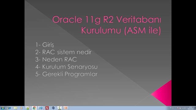 1-Giriş | Oracle 11g R2 (ASM ile) - DBA Exercises смотреть онлайн