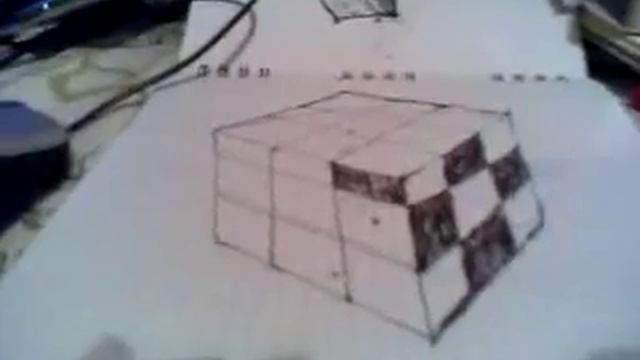 как рисовать 3Д куб.how to draw a 3D cube .3D drawings on paper смотреть онлайн