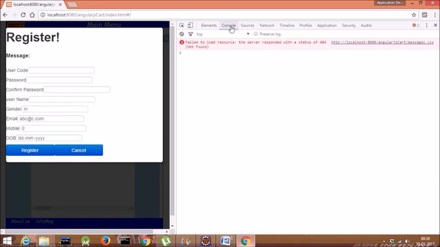 AngularJS Tutorial(Shopping Cart).Video14. Register User & Form Validation. смотреть онлайн