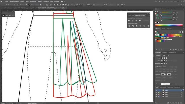 Дизайн одежды | Технический рисунок одежды| школьное платье | Adobe Illustrator 2021|100 эскизов #4 смотреть онлайн