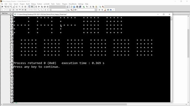 Print Happy Diwali Pattern using Nested Loops in C Language - Practical Demo with Explanation смотреть онлайн