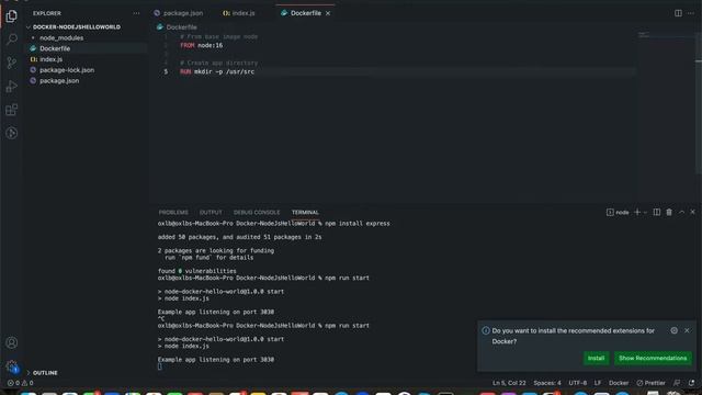 Docker Node JS Hello World смотреть онлайн