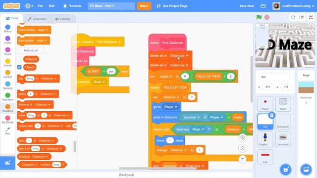 3D Maze - Part 5 | Scratch 3.0 Tutorials | Just Finished Coding! смотреть онлайн