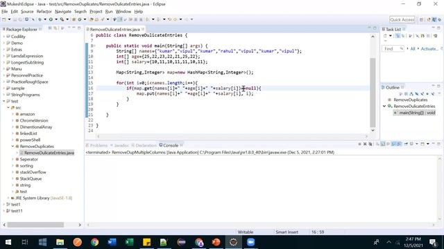 Remove Duplicates rows based on multiple columns using JAVA смотреть онлайн