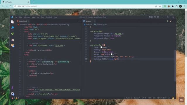 How To Make Parallax Background Effect Using JS | JS Parallax Effect | Parallax tutorial смотреть онлайн