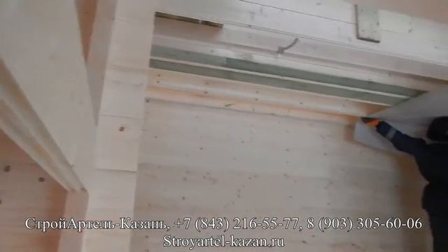 Дом из Двойного бруса. Подготовка к задувке эковатой межэтажного перекрытия смотреть онлайн