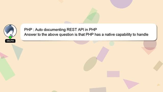 PHP : Auto documenting REST API in PHP смотреть онлайн